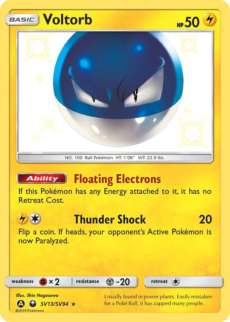 Hidden Fates Voltorb Pokémon card